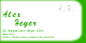 alex heyer business card